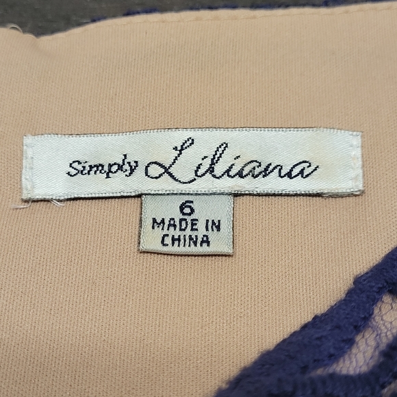 Royal blue lace overlay cocktail dress - Picture 5 of 13